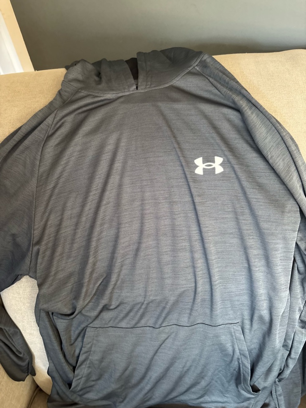 Under Armour gray Pullover Hoodie with Small Logo